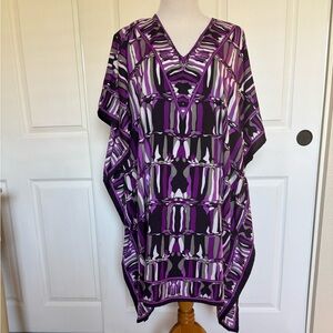 Lovie Purple and White and Black Kaftan